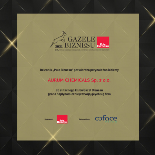 We present you a certificate confirming that our company belongs to the elite group of Business Gazelles, the group of the most dynamically developing companies!
